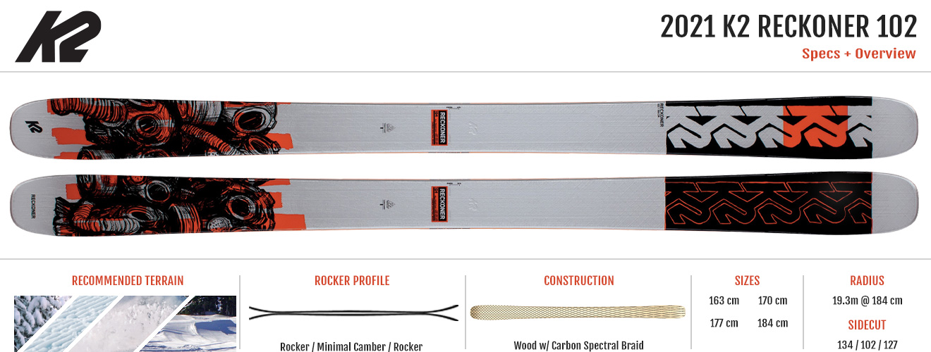 2021 K2 Reckoner 102 Ski Review Ski Spec Image