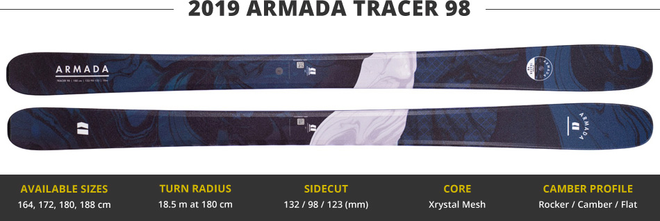 Which Skis Should I Buy? Comparing All Mountain Skis in the 100mm Range - 2019 Edition: 2019 Armada Tracer 98 Ski Image