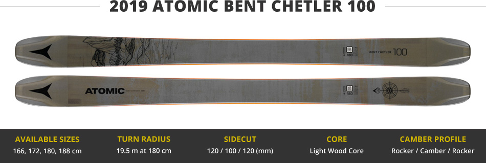 Which Skis Should I Buy? Comparing All Mountain Skis in the 100mm Range - 2019 Edition: 2019 Atomic Bent Chetler 100 Ski Image