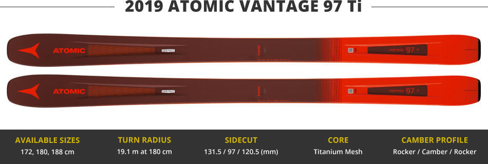 Which Skis Should I Buy? Comparing All Mountain Skis in the 100mm Range - 2019 Edition: 2019 Atomic Vantage 97 Ti Ski Image