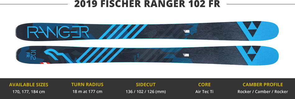 Which Skis Should I Buy? Comparing All Mountain Skis in the 100mm Range - 2019 Edition: 2019 Fischer Ranger 102 FR Image