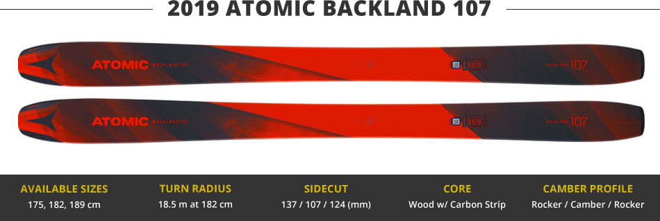 Which Skis Should I Buy? Comparing Men's Freeride Skis - 2019 Edition: 2019 Atomic Backland 107 Ski Image