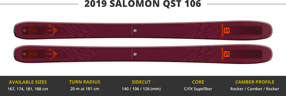 Which Skis Should I Buy? Comparing Men's Freeride Skis - 2019 Edition: Salomon QST 106 Image