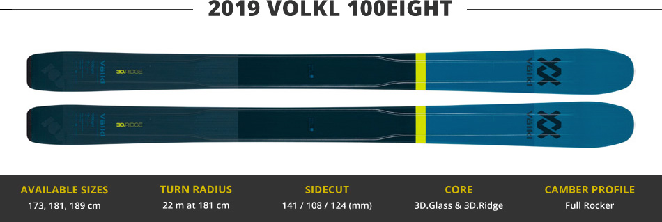 Which Skis Should I Buy? Comparing Men's Freeride Skis - 2019 Edition: Volkl 100Eight Image