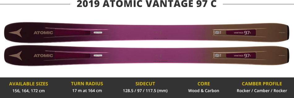 Which Skis Should I Buy? Comparing Women's 100mm Skis - 2019 Edition: 2019 Atomic Vantage 97 C Ski Image