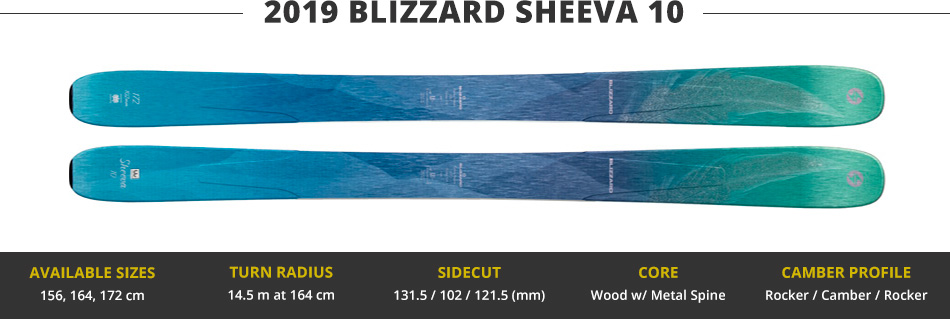 Which Skis Should I Buy? Comparing Women's 100mm Skis - 2019 Edition: 2019 Blizzard Sheeva 10 Ski Image