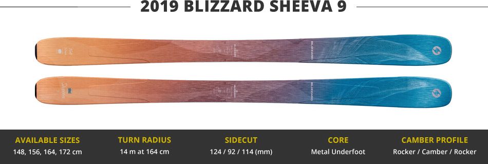 Which Skis Should I Buy? Comparing Women's All Mountain Skis in the 90mm Range - 2019 Edition: 2019 Blizzard Sheeva 9 Ski Image