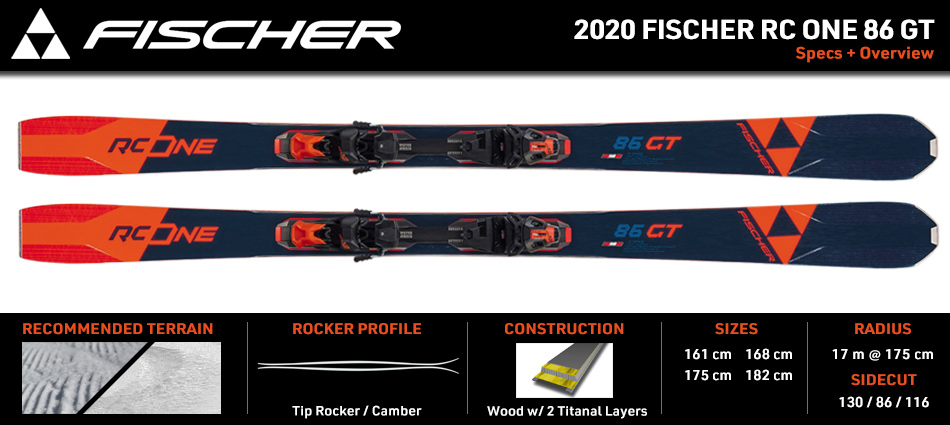 2020 Fischer RC ONE 86 GT Ski Review: Ski Spec Image