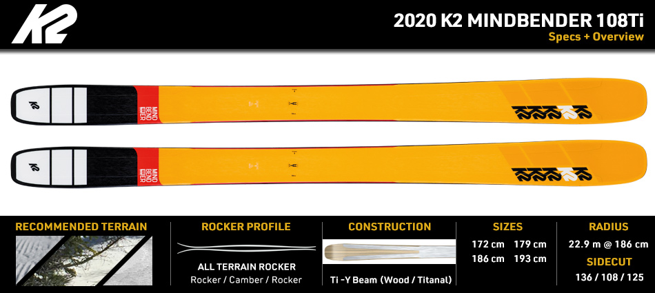 2020 K2 Mindbender 108Ti Ski Review: Ski Spec Image