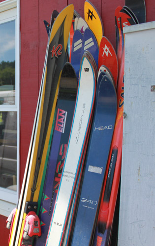When It's Time to Move On: What to Do With Old Skis: Old Skis Shot