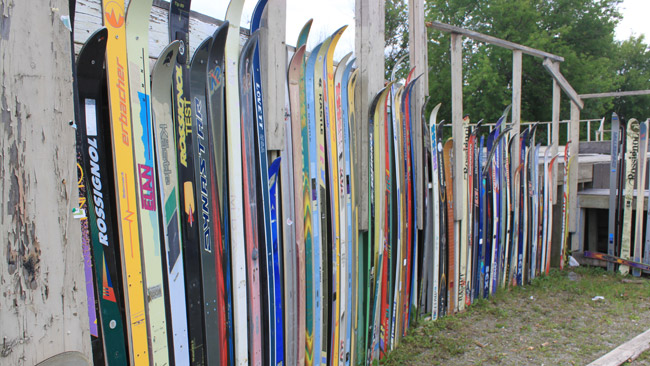 When It's Time to Move On: What to Do With Old Skis: Ski Fence Image