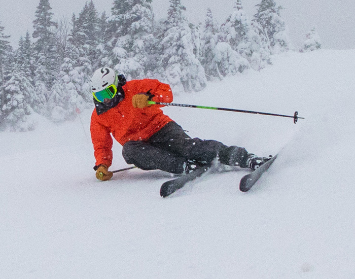 2022 Salomon Stance 90 Ski Review: Half Width Action Image 1