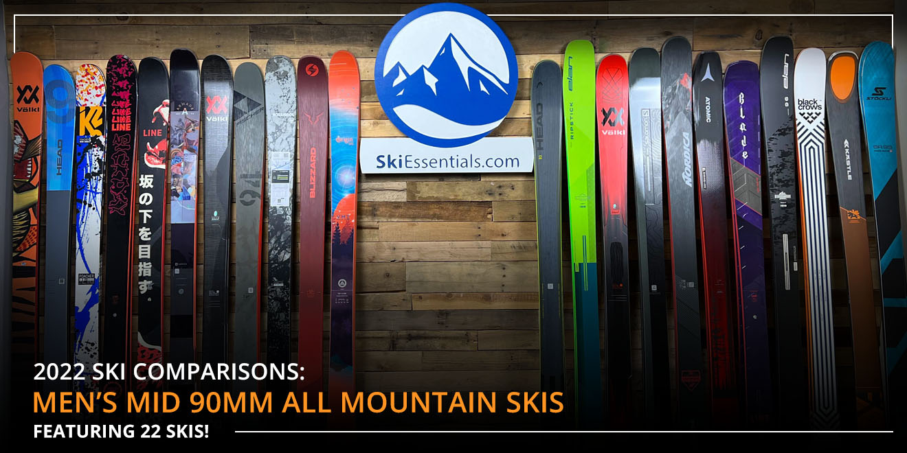 2022 Ski Comparisons: Men's Mid 90mm All Mountain Skis - Lead Image