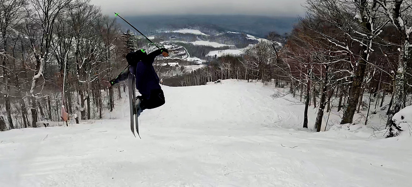 2023 Nordica Enforcer 104 Unlimited Ski Review: Full Width Action Image 2