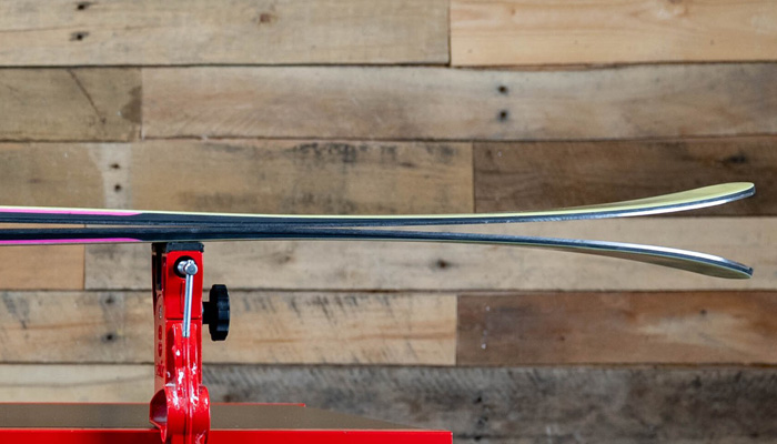 2023 Salomon QST Stella 106 Skis: 2023 Salomon QST Stella 106 Skis Tail Rocker Profile Image