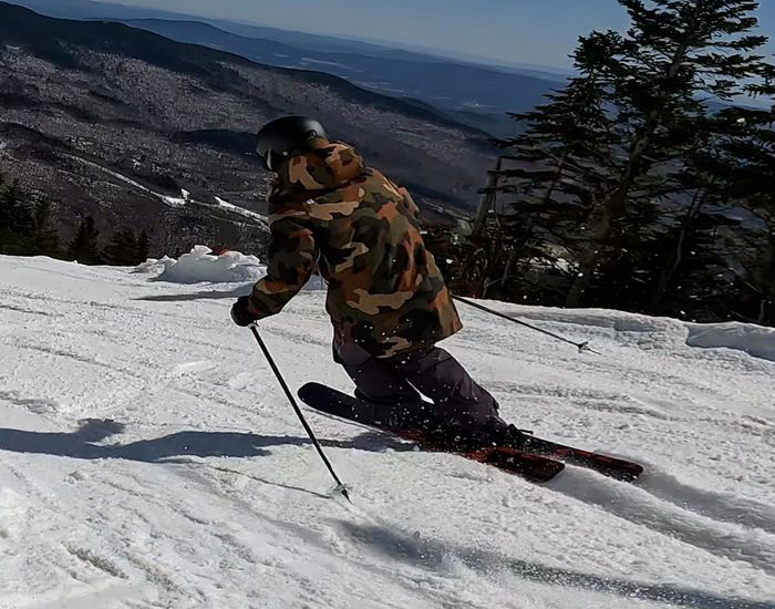 2023 K2 Mindbender 99 Ti Skis: Half Width Action Image 2