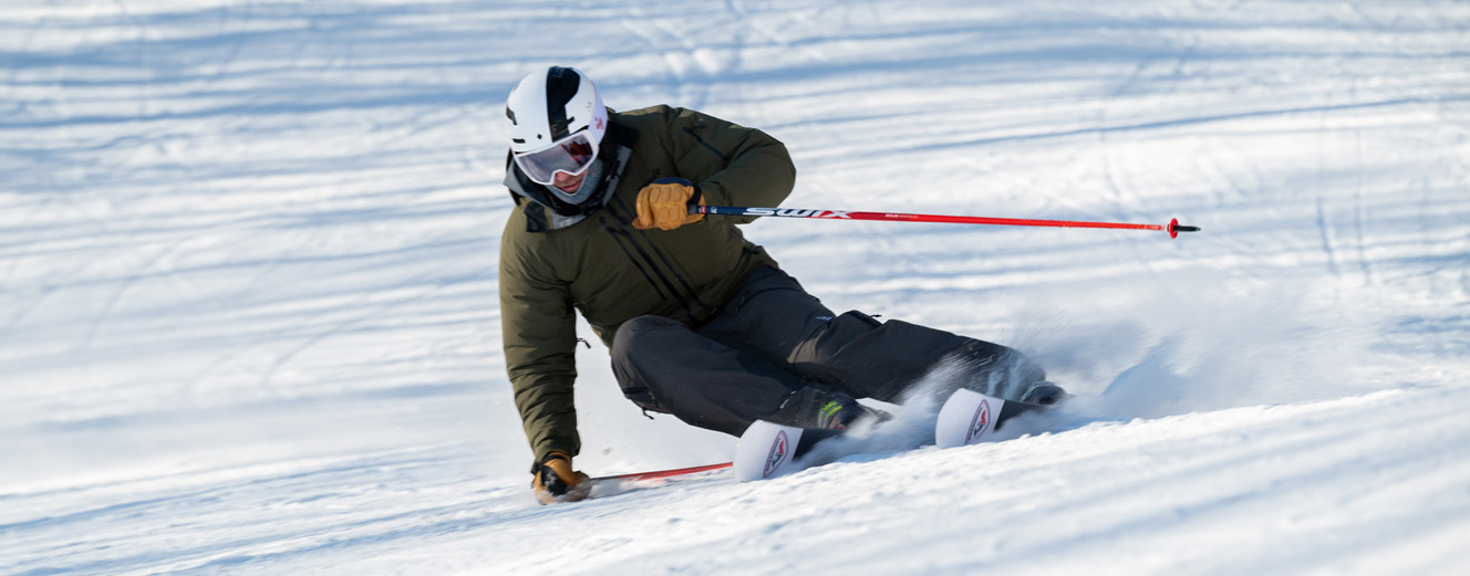 2024 Rossignol Forza 70° V-Ti Skis: Full Width Action Image 1