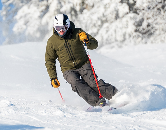 2024 Rossignol Forza 70° V-Ti Skis: Half Width Action Image 2