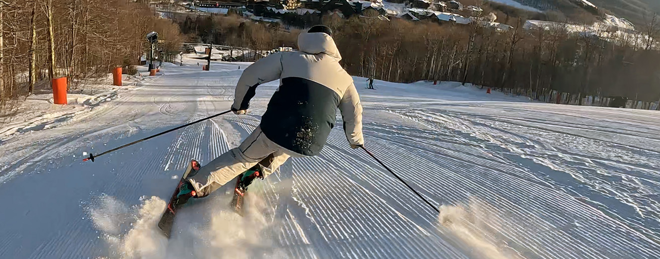 2024 Rossignol Forza 70° V-Ti Skis: Full Width Action Image 2