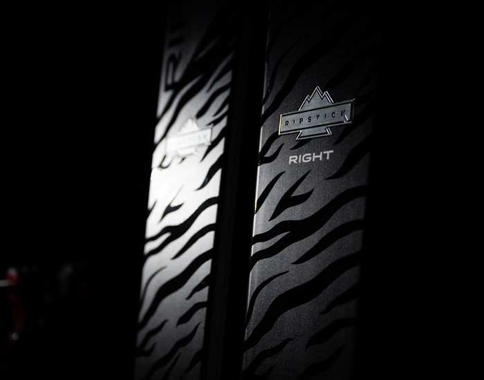 2024 Elan Ripstick 94 W Black Edition Skis: 2024 Elan Ripstick 94 W Black Edition Tiger Graphics Closeup Image