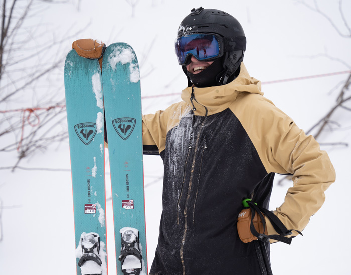 2024 Rossignol Sender Free 110 Skis: Half Width Action Image 2